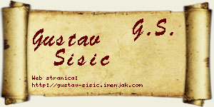 Gustav Šišić vizit kartica